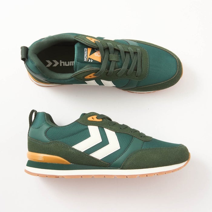 ヒュンメル スニーカー メンズ レディース MONACO 86 NS HM221427 hummel 靴 ローカット シューズ スエード グレー ベージュ 緑