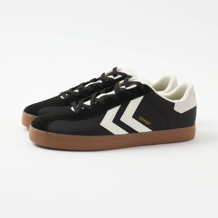 ヒュンメル スニーカー メンズ レディース DIAMANT LX-E RS HM226230 hummel 靴 ローカット シューズ スエード 黒 ブラック 緑