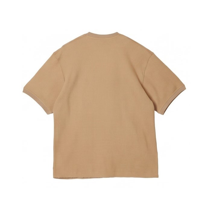 ヒュンメル PLAY ワッフルTシャツ メンズ 吸汗速乾 ロゴ刺繍 hummel PLAY HAP4238 無地 ブラック ベージュ グリーン