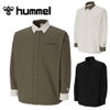 ヒュンメル シャツ メンズ PLAY シアサッカー長袖フルボタンシャツ 服 UVカット 通気性 吸汗速乾 hummel PLAY HAW4238 ブラック シルバーバーチ カーキ