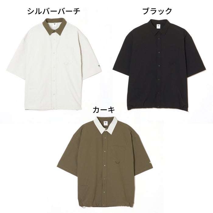 ヒュンメル PLAY シアサッカー半袖フルボタンシャツ メンズ レディース 半袖 吸汗速乾 UVカット 通気性 快適な着心地 ユニセックス hummel HAW4237