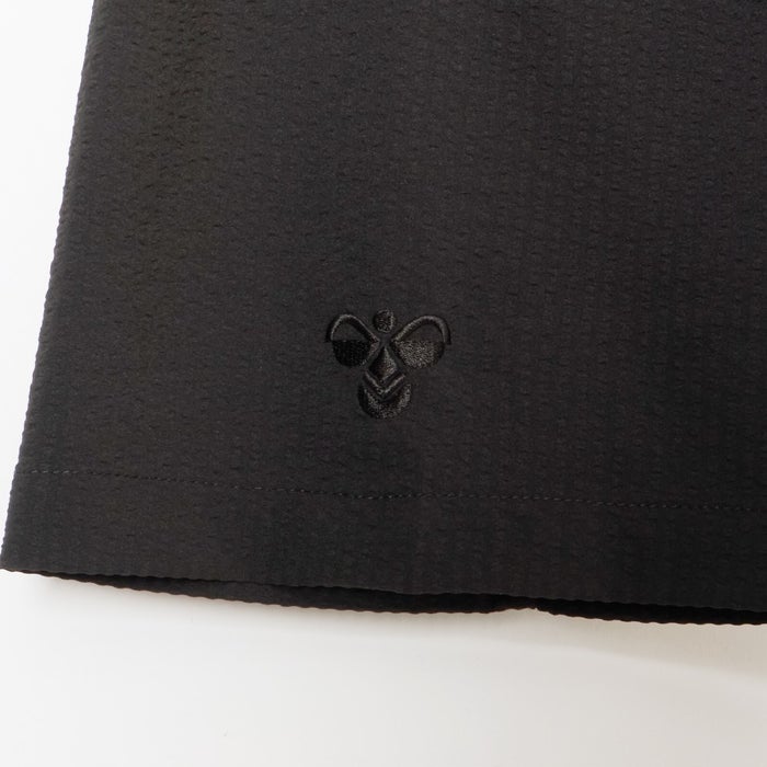 ヒュンメル PLAY シアサッカー半袖フルボタンシャツ メンズ レディース 半袖 吸汗速乾 UVカット 通気性 快適な着心地 ユニセックス hummel HAW4237