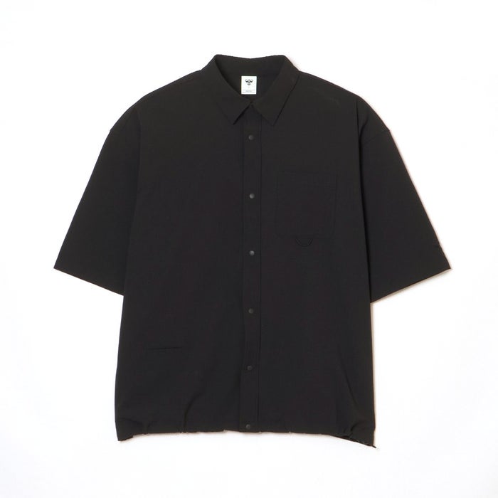 ヒュンメル PLAY シアサッカー半袖フルボタンシャツ メンズ レディース 半袖 吸汗速乾 UVカット 通気性 快適な着心地 ユニセックス hummel HAW4237