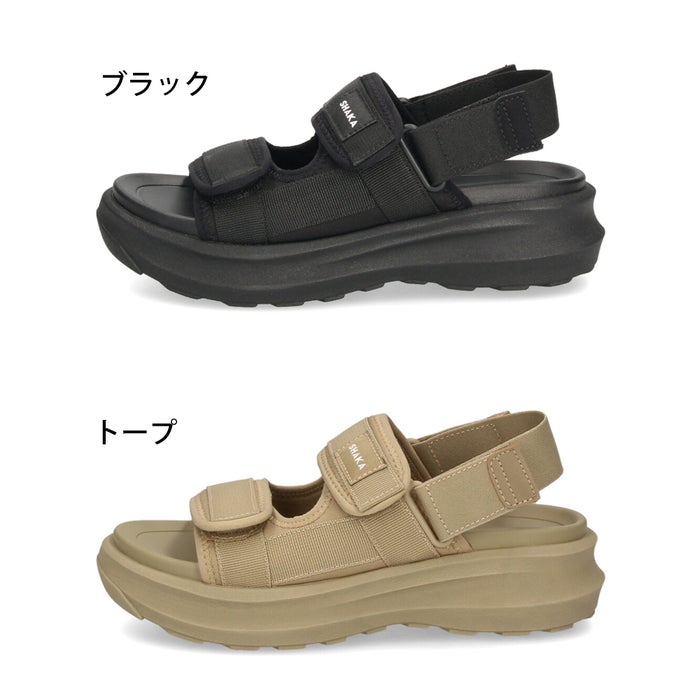 シャカ SHAKA サンダル レディース 厚底 SK-320V2 FREE N EASY GES フリーアンドイージーGES 2WAY スポーツサンダル 軽量