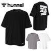 ヒュンメル Tシャツ メンズ hummel H.FC グラフィックTシャツ HAP4232 カジュアル スポーティー ビックフォルム ロゴ 白 黒 グレー
