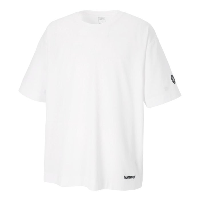 ヒュンメル Tシャツ メンズ hummel H.FC グラフィックTシャツ HAP4232 カジュアル スポーティー ビックフォルム ロゴ 白 黒 グレー