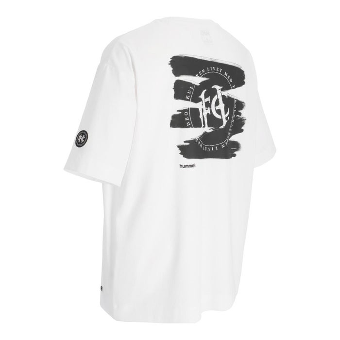 ヒュンメル Tシャツ メンズ hummel H.FC グラフィックTシャツ HAP4232 カジュアル スポーティー ビックフォルム ロゴ 白 黒 グレー