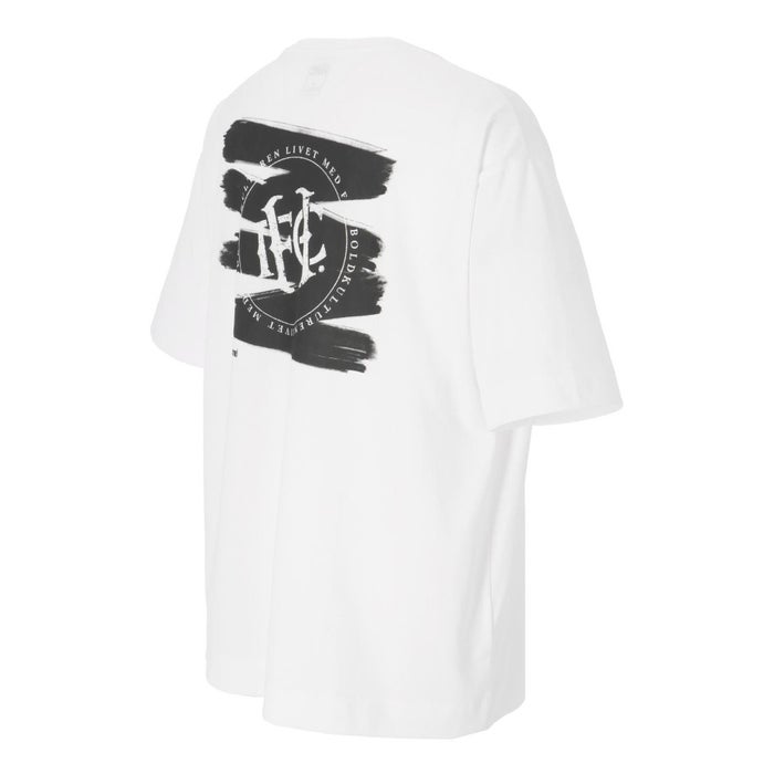 ヒュンメル Tシャツ メンズ hummel H.FC グラフィックTシャツ HAP4232 カジュアル スポーティー ビックフォルム ロゴ 白 黒 グレー