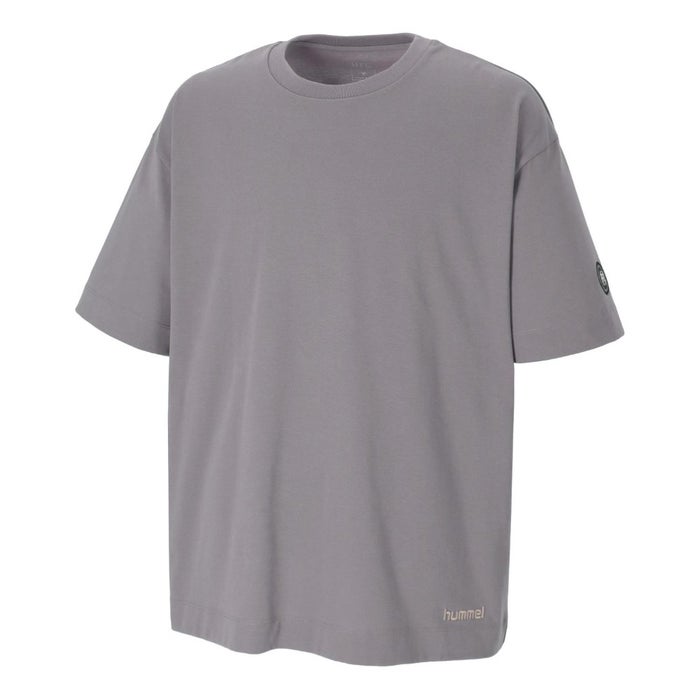 ヒュンメル Tシャツ メンズ hummel H.FC グラフィックTシャツ HAP4232 カジュアル スポーティー ビックフォルム ロゴ 白 黒 グレー