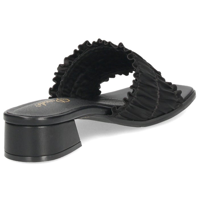 サンダル ミュール レディース ヒール 疲れない キレイめ おしゃれ かわいい ローヒール フリル リボン 歩きやすい 履きやすい 軽量 6052 Parade