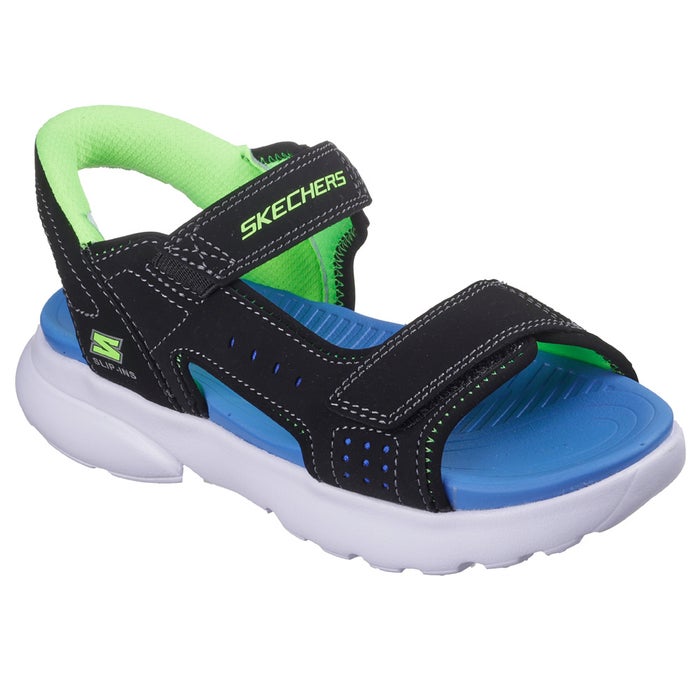 スケッチャーズ スリップインズ キッズ サンダル SKECHERS Slip-ins  レイザー スプラッシュ ノーマル幅 男の子 ボーイズ スポーツサンダル 靴 ブラック 黒 ネイビー 407014L