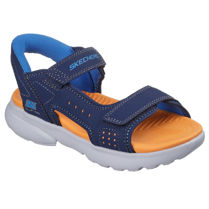 スケッチャーズ スリップインズ キッズ サンダル SKECHERS Slip-ins  レイザー スプラッシュ ノーマル幅 男の子 ボーイズ スポーツサンダル 靴 ブラック 黒 ネイビー 407014L