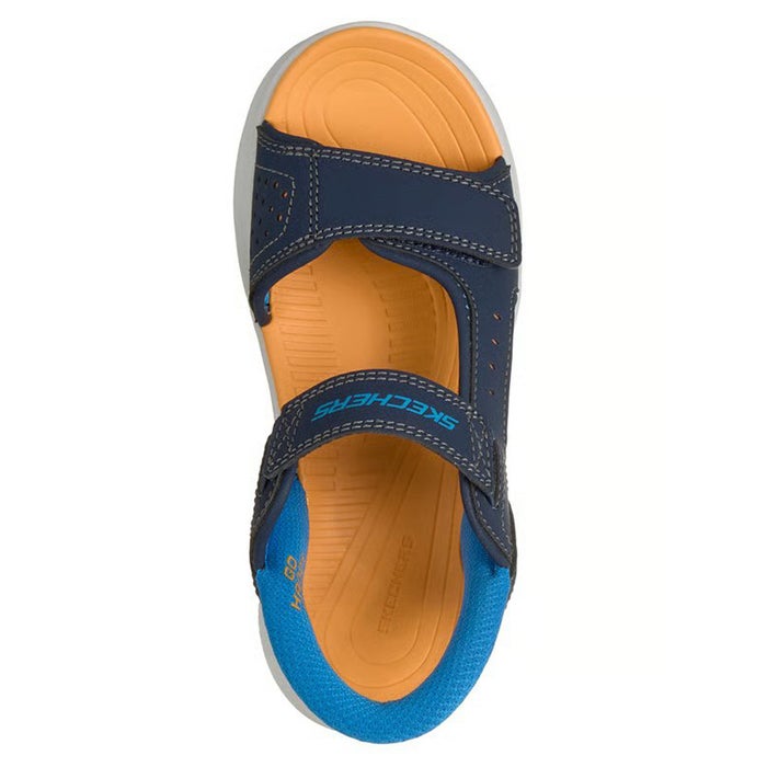 スケッチャーズ スリップインズ キッズ サンダル SKECHERS Slip-ins  レイザー スプラッシュ ノーマル幅 男の子 ボーイズ スポーツサンダル 靴 ブラック 黒 ネイビー 407014L