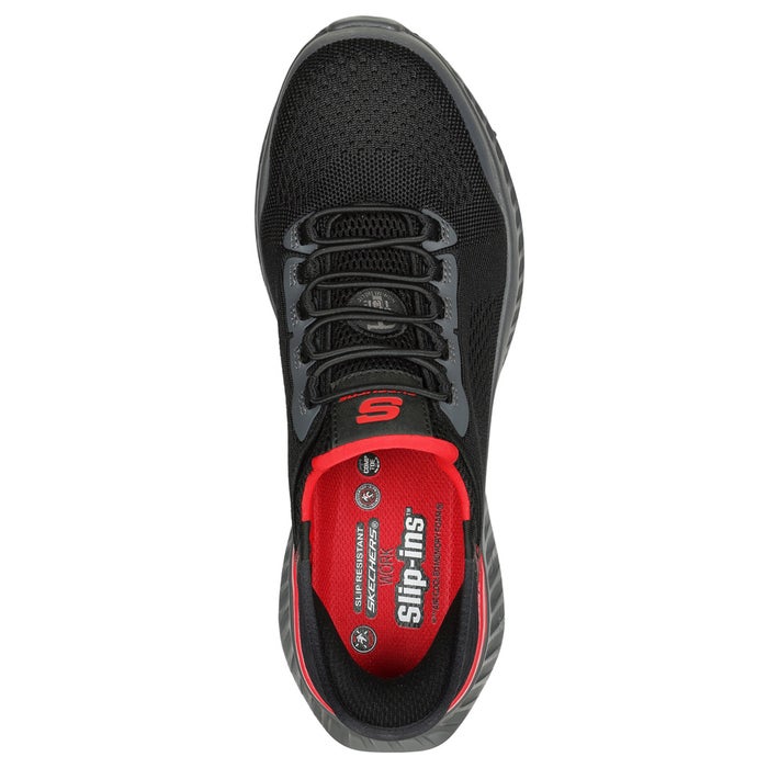 スケッチャーズ スリップインズ メンズ スニーカー ワーク ティリド フェチット ワイド幅 靴 立ったまま履ける 作業靴 つま先保護 防滑 感電防止 ゴム紐 SKECHERS Slip-ins 200206WJ