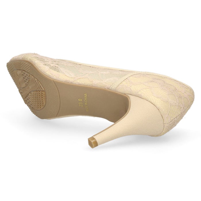 パンプス レース シアー ポインテッドトゥ 8cmヒール 結婚式 パーティー 二次会 オケージョン レディース Parade 8072