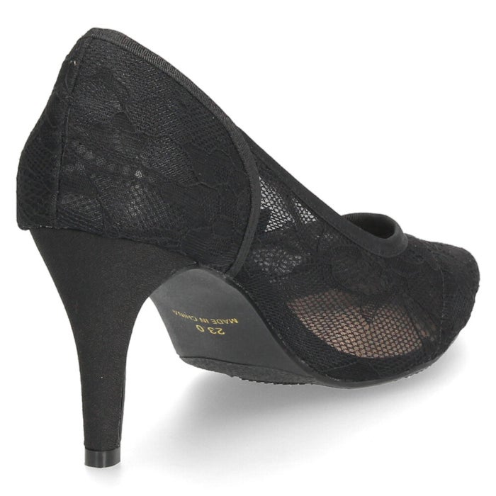 パンプス レース シアー ポインテッドトゥ 8cmヒール 結婚式 パーティー 二次会 オケージョン レディース Parade 8072