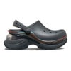クロックス サンダル レディース 厚底 軽量 滑りにくい ジビッツ対応 スーパーベイ クロッグ crocs 212811