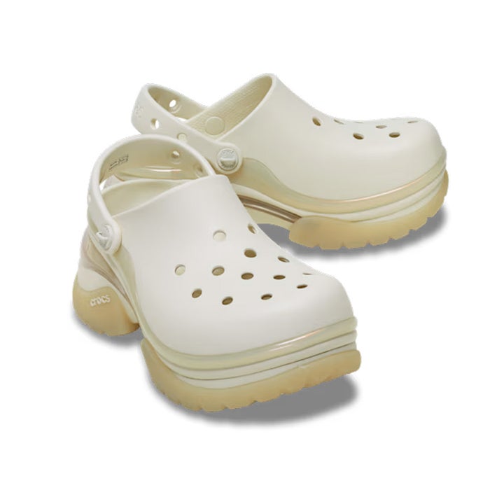 クロックス サンダル レディース 厚底 軽量 滑りにくい ジビッツ対応 スーパーベイ クロッグ crocs 212811