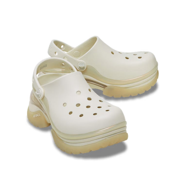 クロックス サンダル レディース 厚底 軽量 滑りにくい ジビッツ対応 スーパーベイ クロッグ crocs 212811