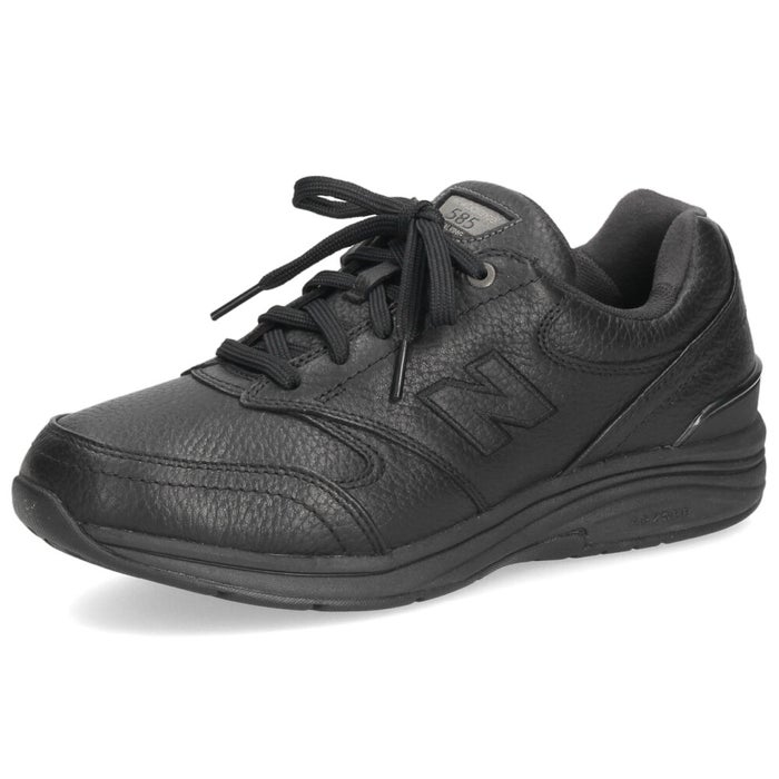 ニューバランス スニーカー ウォーキング メンズ new balance MW585 ブラック 靴 防水 本革 幅広 4E レザー ファスナー ローカット