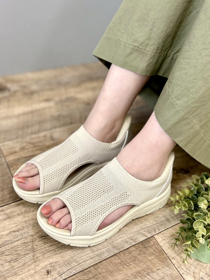 サンダル レディース 厚底 立ったまま履ける 手を使わずに履ける ハンズフリーサンダル 軽量 スニーカーサンダル スポーツサンダル サマーニット 歩きやすい 履きやすい 痛くない 楽すぽっ Parade 62801