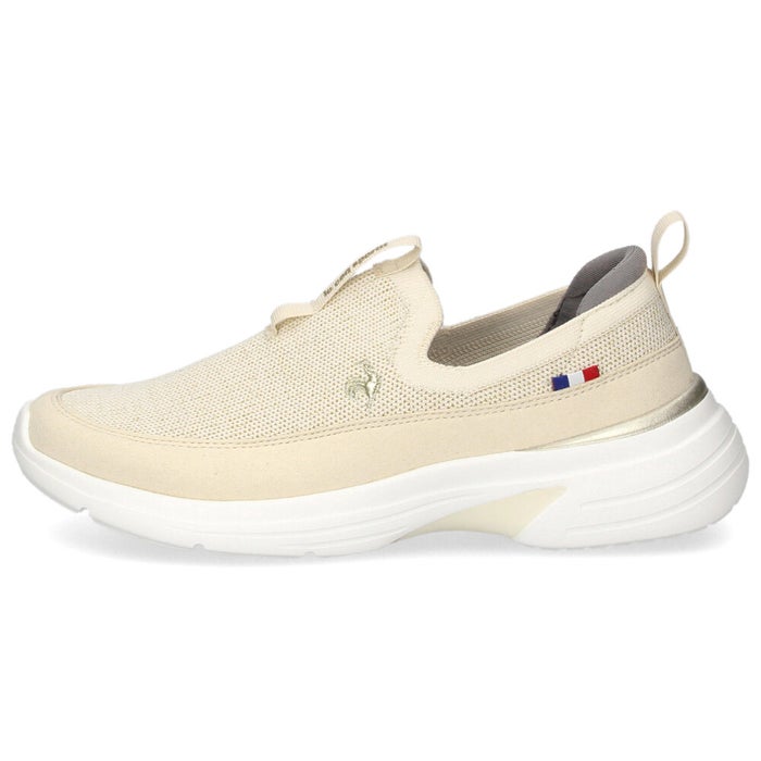 ルコック スポルティフ スニーカー レディース 消臭 軽量 幅広 コンフォートインドール 屈曲性 le coq sportif LCS LORRAINE FK 22 白 ホワイト ベージュ