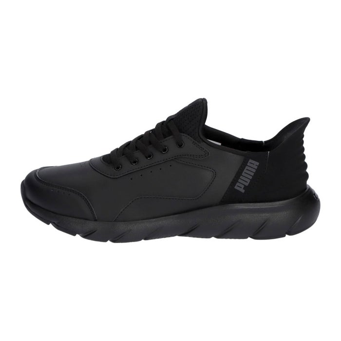 プーマ スニーカー メンズ スリッポン PUMA 靴 ソフトライド フレックス LSL イーズイン ワイド 313769 黒 イーズイン ランニングシューズ ワイド設計