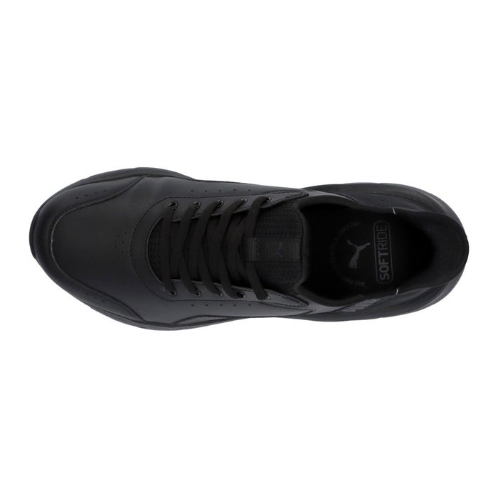 プーマ スニーカー メンズ スリッポン PUMA 靴 ソフトライド フレックス LSL イーズイン ワイド 313769 黒 イーズイン ランニングシューズ ワイド設計