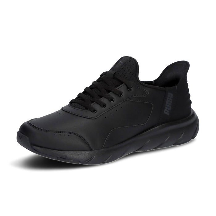 プーマ スニーカー メンズ スリッポン PUMA 靴 ソフトライド フレックス LSL イーズイン ワイド 313769 黒 イーズイン ランニングシューズ ワイド設計
