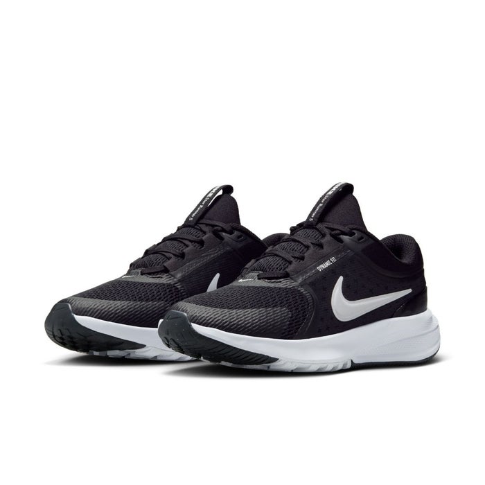 ナイキ スニーカー ジュニア 靴  レディース スターランナー５ GS 通気性 軽量 NIKE HF7004-002 ブラックホワイト 黒 通勤 通学 スポーツ 紐靴