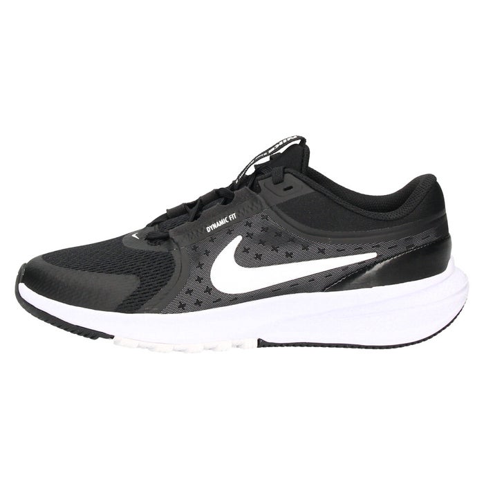 ナイキ スニーカー ジュニア 靴  レディース スターランナー５ GS 通気性 軽量 NIKE HF7004-002 ブラックホワイト 黒 通勤 通学 スポーツ 紐靴