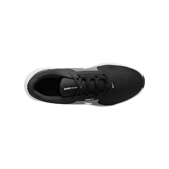 ナイキ スニーカー ジュニア 靴  レディース スターランナー５ GS 通気性 軽量 NIKE HF7004-002 ブラックホワイト 黒 通勤 通学 スポーツ 紐靴