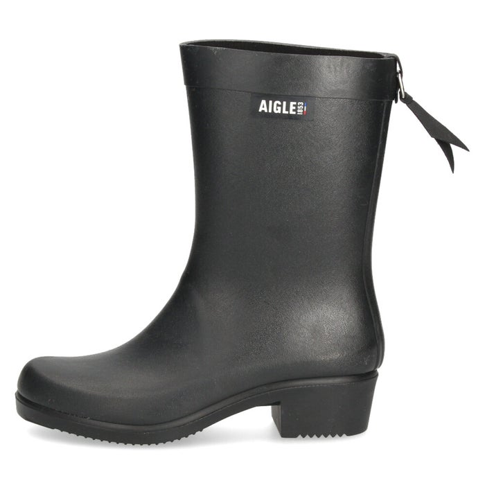 エーグル レディース レインブーツ 長靴  天然ゴム ミリカ ミッド ラバーブーツ ZZFNB67 AIGLE ノワール ブラック