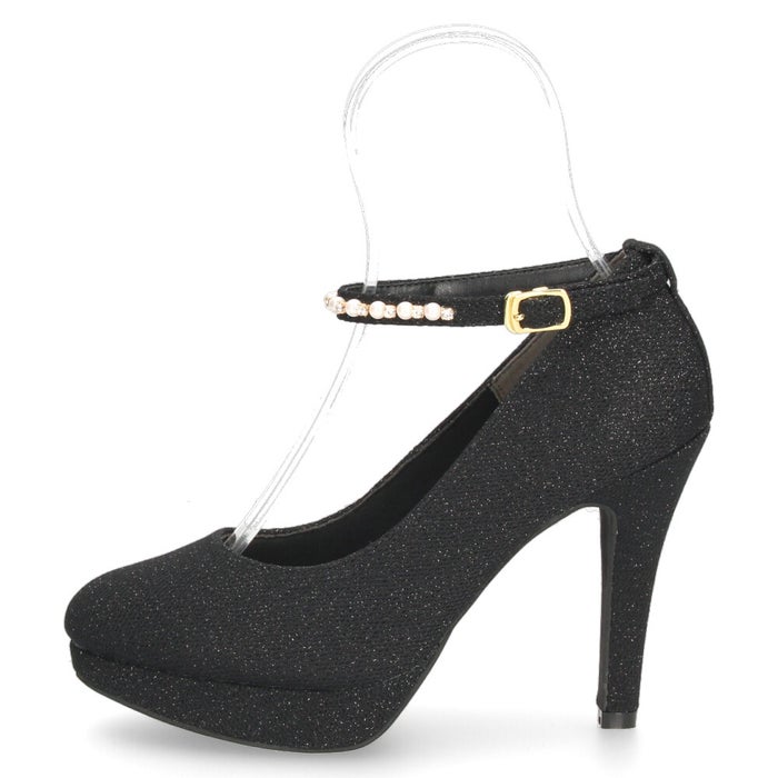 パンプス ストラップ 結婚式 パーティ 二次会 レディース 靴 ハイヒール 10cm ヒール ラメ キラキラ グリッター 2Way パレード 6504-WK Parade