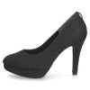パンプス ストラップ 結婚式 パーティ 二次会 レディース 靴 ハイヒール 10cm ヒール ラメ キラキラ グリッター 2Way パレード 6504-WK Parade