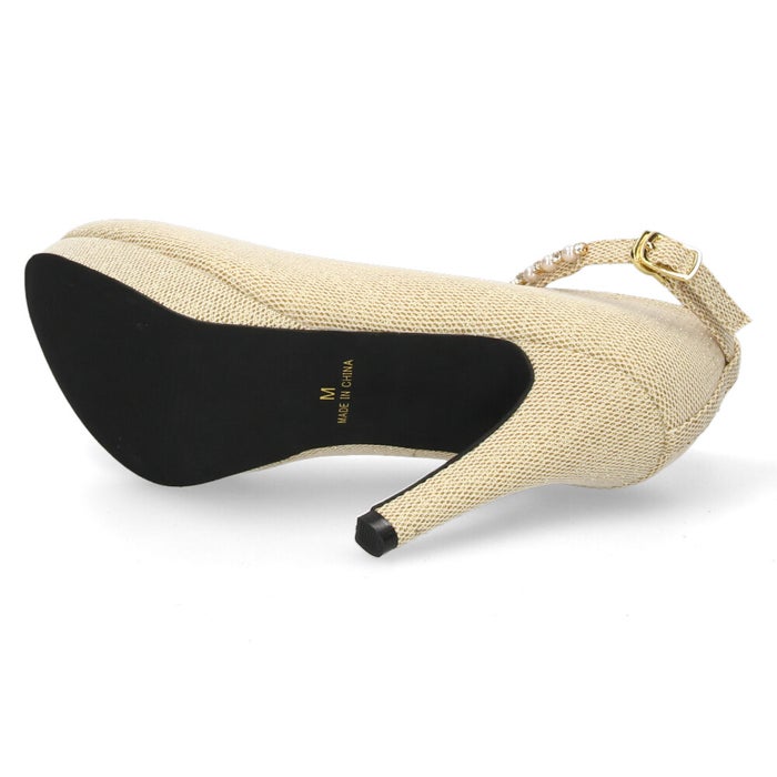 パンプス ストラップ 結婚式 パーティ 二次会 レディース 靴 ハイヒール 10cm ヒール ラメ キラキラ グリッター 2Way パレード 6504-WK Parade