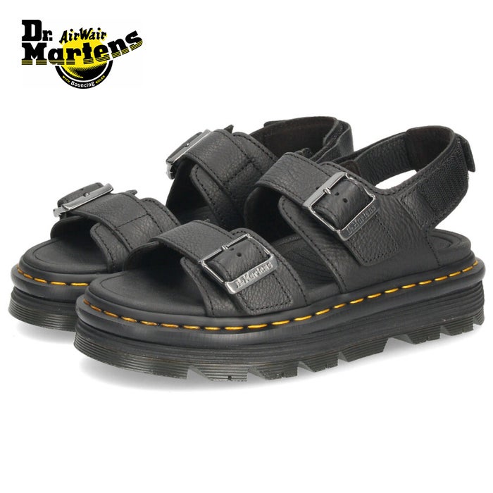 Dr.Martens ドクターマーチン サンダル レディース ZEBZAG ストラップサンダル レザー 黒 ブラック 43398001