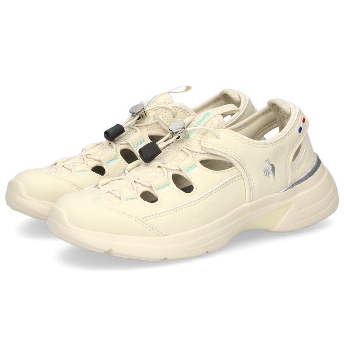 ルコック スポルティフ サンダル レディース 消臭 軽量 ３E 幅広 エレガント le coq sportif LCS ロレーヌ SS 21 ブラック ホワイト