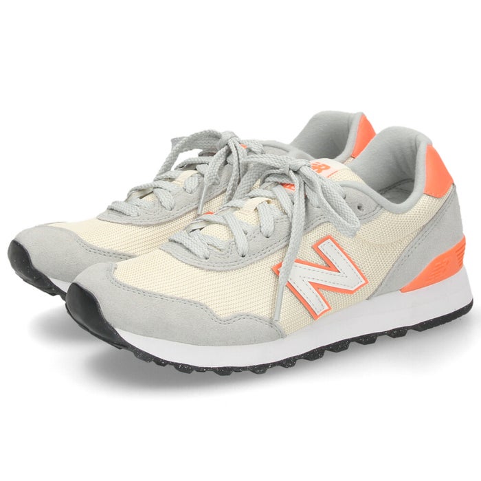 ニューバランス スニーカー レディース 515 new balance W5158CS 靴 メッシュ スエード 通勤 通学 ワイズB グレー オレンジ