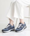moz モズ レディース スニーカー 厚底 きれいめ エアークッション 黒 靴 軽量 シューズ ローカット レースアップ 滑りにくい カジュアル 5494