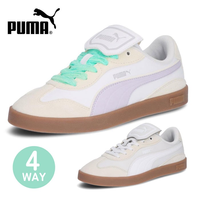 プーマ スニーカー レディース ローカット 白 靴 軽量 クラブ アズーラ LS 通学 シンプル カジュアル PUMA 407405