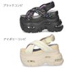 ヨースケ 厚底サンダル レディース ストラップ スポーツサンダル ブラック アイボリー 黒 白 ハイソール 幅広 YOSUKE 4460127