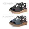 厚底サンダル レディース 疲れない 歩きやすい 安定感 ストラップ ウェッジソール プラットフォーム MUUM 3301 ブラック ネイビー