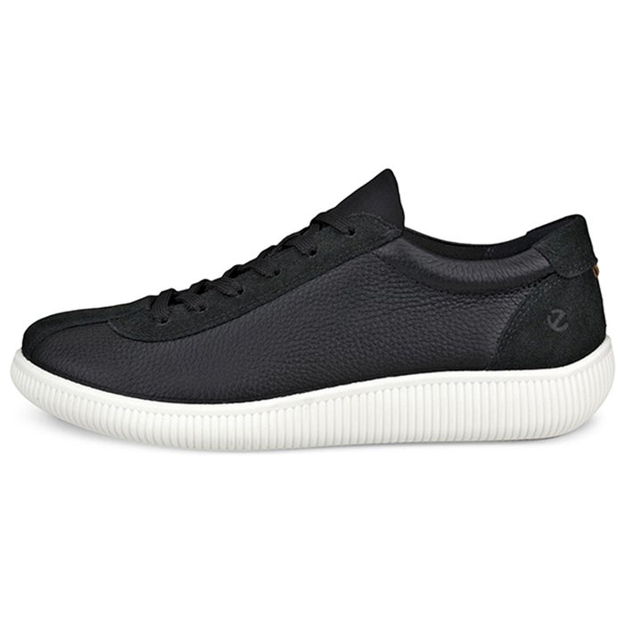ecco エコー 靴 レディース ソフト ゼロ ウィメンズ レザースニーカー Soft Zero 220253 牛革 黒 白 ブラック ホワイト