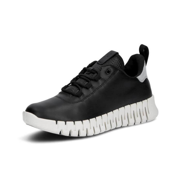 エコー ecco レディース スニーカー レザー 本革 柔らかい Gruuv Flexible Sole W 218203 ブラック 黒