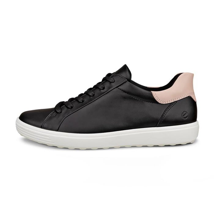 エコー スニーカー レディース ecco ソフト 7 ウィメンズ レザースニーカー 本革 ハンズフリー 手を使わずに履ける 靴 470843 黒 ブラック