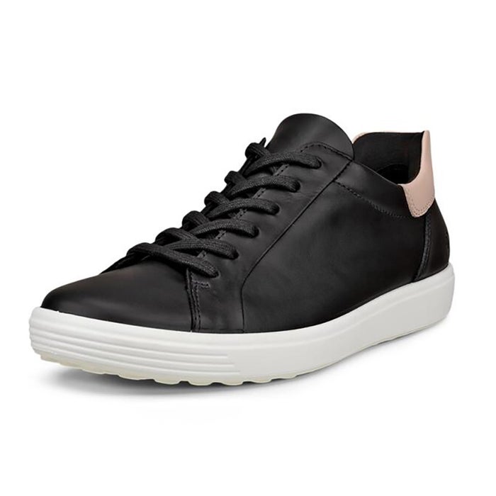 エコー スニーカー レディース ecco ソフト 7 ウィメンズ レザースニーカー 本革 ハンズフリー 手を使わずに履ける 靴 470843 黒 ブラック