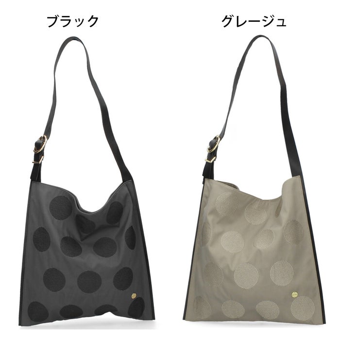 ショルダーバッグ レディース ワンハンドル バッグ 肩掛け トートバッグ ドット 刺繍 牛革 A4 グリームサプライ gream supply 41020