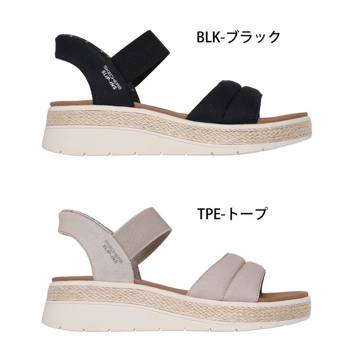スケッチャーズ スリップインズ レディース サンダル SKECHERS Slip-ins ボブス サン レイ BOBS SUN RAY 114413 ハンズフリー 手を使わずに履ける ノーマル幅 靴 厚底