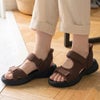 サンダル メンズ かかと付き ハンズフリー 手を使わずに履ける 立ったまま履ける 靴 軽量 マジックテープ 歩きやすい パレード Parade 70373 楽すぽ